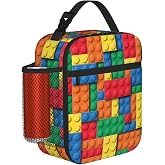 YANGZHI Block Funny Game Colorful Lunch Box For Teenage Girls Boys Men Women - Portable Lunch Bag - Insulated Lunchbox - Kid Reusable School Lunch Boxes