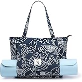 WLLWOO WLLWOO Yoga Bags for Women with Yoga Mats Bags Carrier Carryall Canvas Tote for Pilates Shoulder for Travel Office Beach Workout