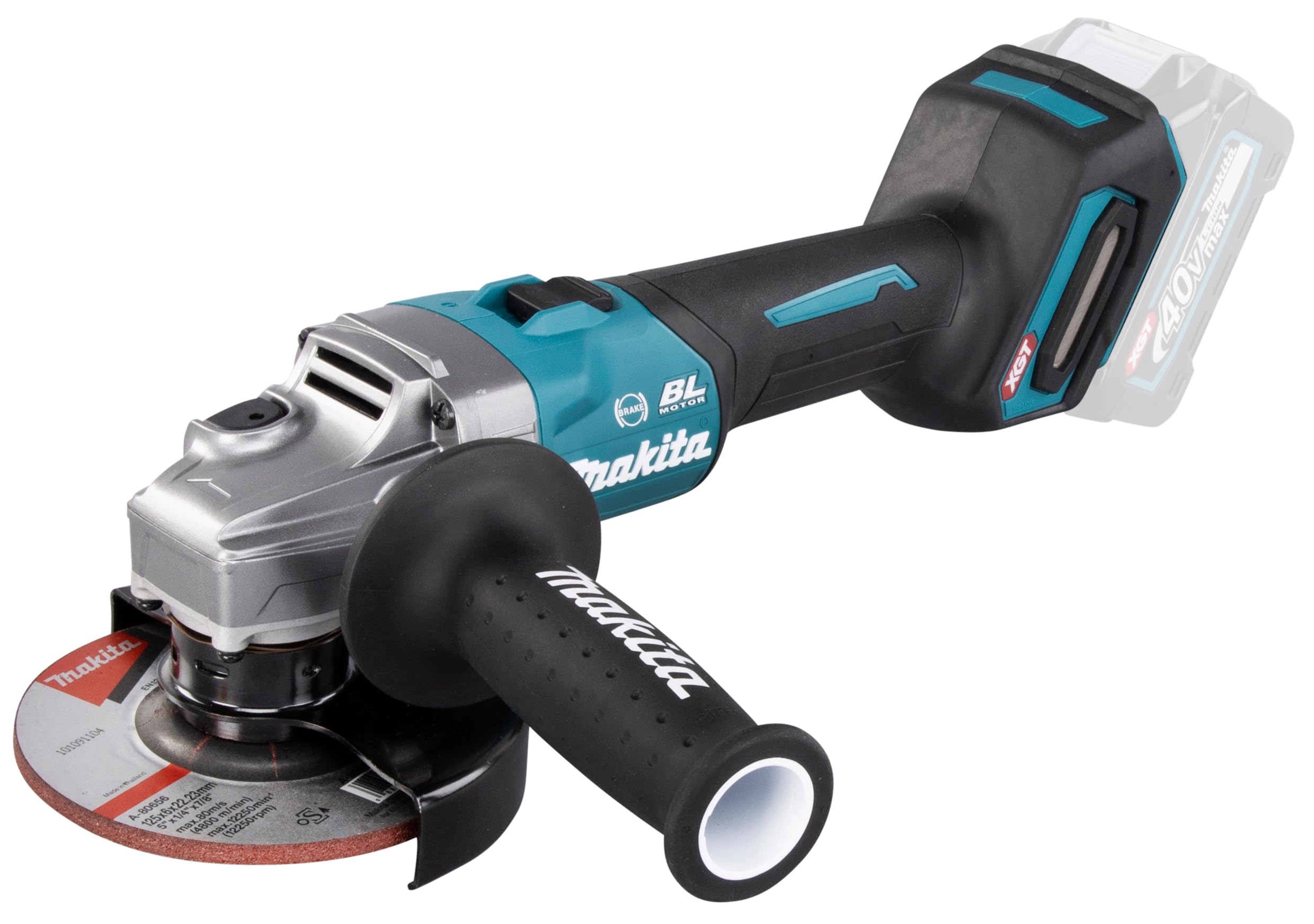 Makita GA005GZ 40V Max Li-ion XGT 125mm Brushless Angle Grinder - Batteries and Charger Not Included