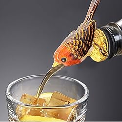 Wine Aerator Pourer, Enamel Glaze Colorful Bird