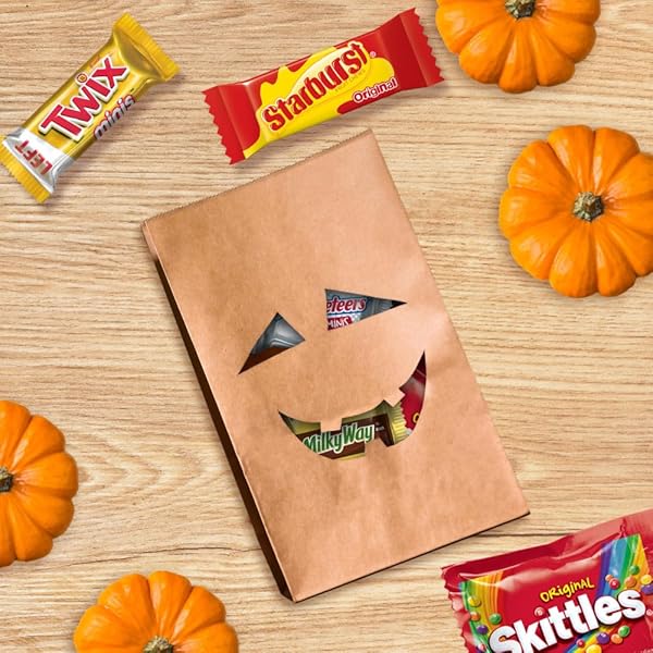 MARS SKITTLES, TWIX, STARBURST, MILKY WAY & 3 MUSKETEERS HALLOWEEN CANDY VARIETY PACK, 180 CT BULK BAG
