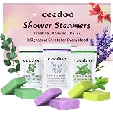 Shower Steamers Aromatherapy 6 Pack - Mother's Day for Teens &amp; Adults, Birthday Gifts for Women - Natural Essential Oil Shower Bombs for Stress Relief &amp; Relaxation, Home Spa Self-Care