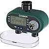 Gideon Electronic Dual-valve Hose Irrigation Water Timer Sprinkler System &ndash; Simple Hose Connection with Easy to Use Digital System
