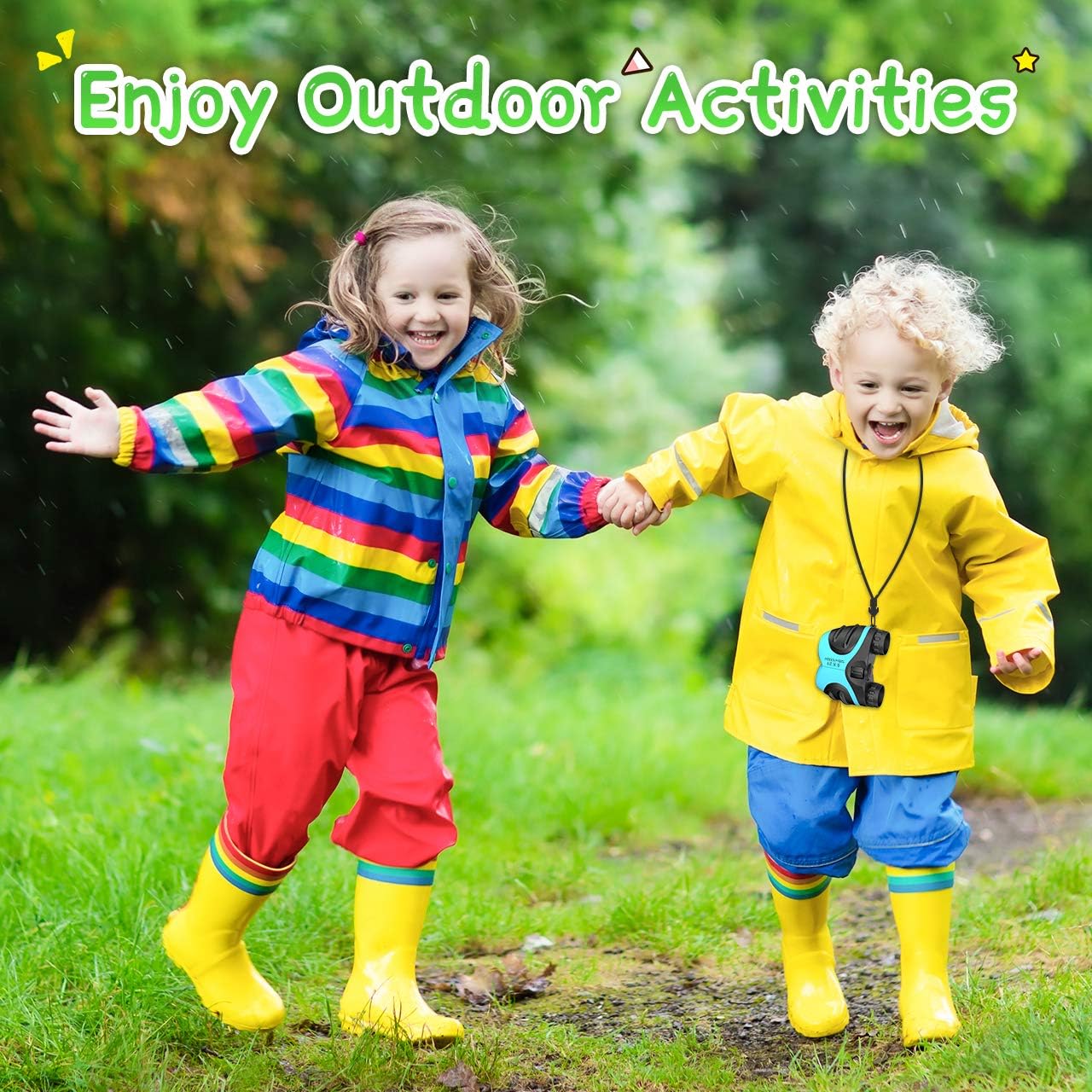 LET'S GO! Binoculars for Kids Boys, DIMY Outdoor Toys for 3-12 Year Old Boys New Best Gifts for 3-12 Year Old Boys Christmas Xmas Stocking Stuffers Fillers for Boys Blue DL08: Sports & Outdoors