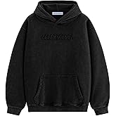 Aelfric Eden Hoodies Mens Acid Wash Hoodie Oversized Vintage Heavyweight Cotton Fleece Hooded Pullover Sweatshirt