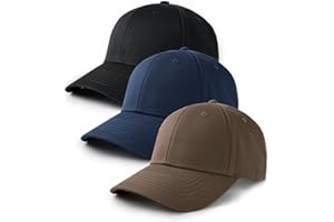 FURTALK Mens Structured Baseball Cap Adjustable Washed Cotton Golf Dad Hat Plain Classic Hats for Men