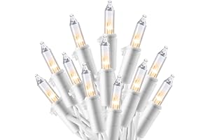 JOIEDOMI Christmas String Lights Indoor,100 Count Mini Warm Fairy Light,21.5FT Lighting Decor for Patio Dorm Classroom Bedroom Holiday Wedding Party Garland Birthday Festival Valentines Day,White Wire