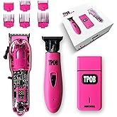 TPOB Slime 2 Candy Pink Clipper Trimmer Shaver Set Barber Hair Clippers in Matte Pink with Taper Blade