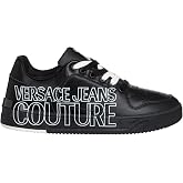 VERSACE JEANS COUTURE Mens Black Signature Logo Classic Sneakers