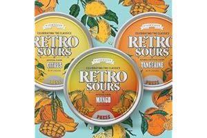 THE PENNY CANDY STORE Retro Sours - Hard Tangy Candy - Pack of 3 Tins (Combo Pack)