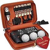 YOREPEK Golf Accessories Kit for Men, Golf Stuff Set with Leather Case, Golf Balls, Golf Tees, Multifunctional Divot Knife, Monocular, Scorer, Golf Gifts for Men Women Golfers