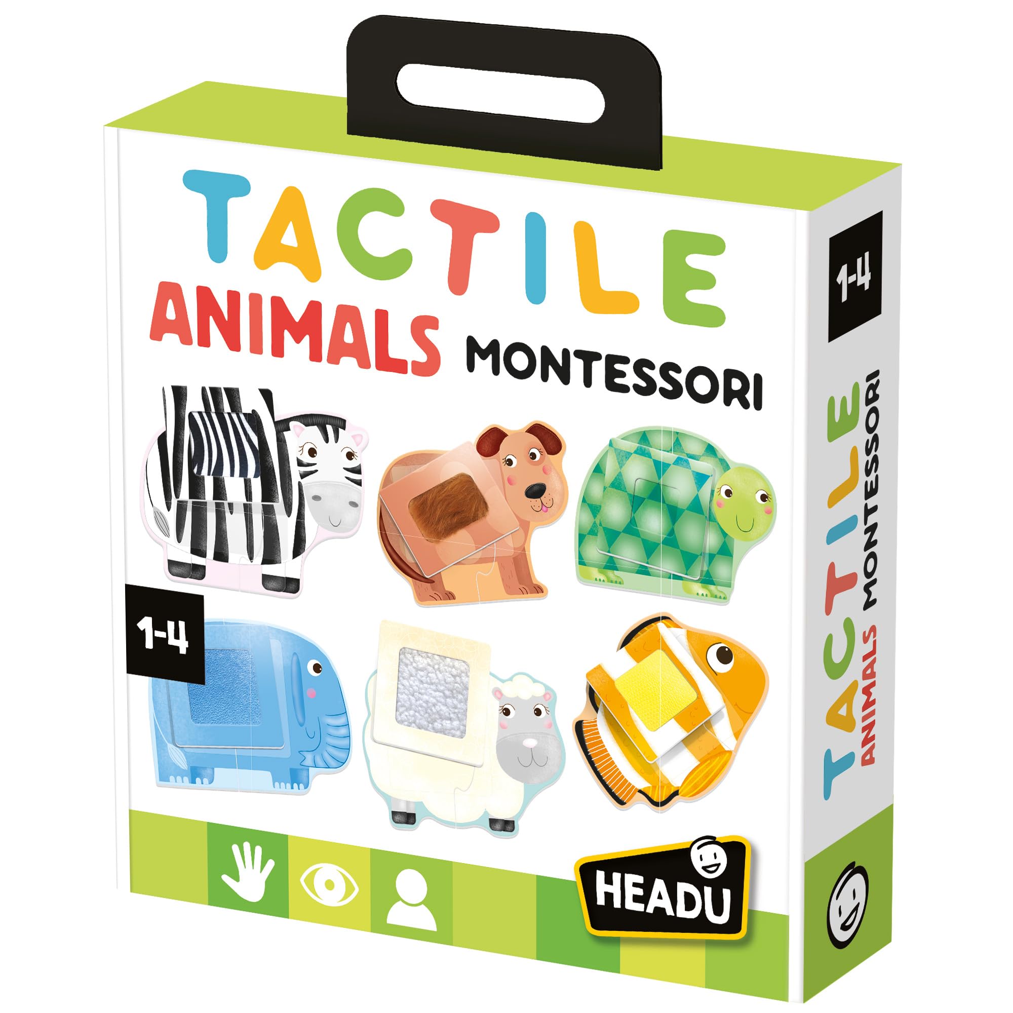 Headu - Tactile Animals Montessori, Educational Toys, Kids Puzzle, Large Shaped Tactile Puzzles, Kids Jigsaw Puzzles, Learning Games — image 1