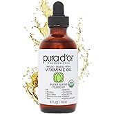 PURA D'OR 4 Oz ORGANIC Vitamin E Oil Blend 70,000 IU - 100% Natural Hexane Free, Sweet Almond, Apricot, Jojoba, Argan, Rosehi