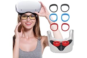 LYTFEI for Oculus Quest 2 Glasses Spacer - Anti-Scratch Rings for Nearsighted Eyeglasses & Meta Quest 2 Headset Lenses - Effective Lens Protection for an Improved Virtual Reality Experience(Red)