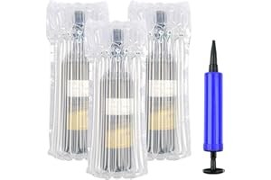 GIEMSON Wine Bottle Protector Travel Bags, 100 Packs Inflatable Air Column Packaging Bubble Cushion Wrap for Suitcase Luggage Airplane, Safety Shipping