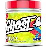 GHOST BCAA Powder Amino Acids Supplement, Blue Raspberry - 30 Servings - Sugar-Free Intra, Post & Pre Workout Amino Powder & Recovery Drink, 7G BCAA