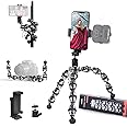 RIEIEK Flexible Multifunctional Tripod Camera Mount with Gimbal and Phone Clip Multi-Angle Adjustable Octopus Tripod for iPhone, Android Phone, and Even can be Used as a Camera Mount Handle