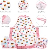 LEADSTAR Kids Baking Set 30 Pc Apron Hat Kitchen Tools Toy Gift 3-12 view 4