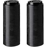 Paper Cups, Paper Coffee Cups - Disposable White Hot Cups for Coffee, Tea or Hot Chocolate. Great for Home and Office (100, Lids For 12,16,20, oz Hot Cups)