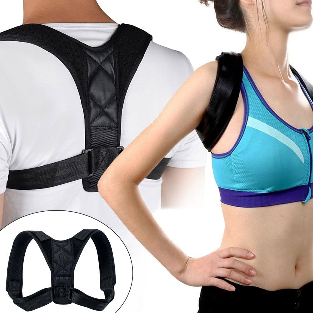 XiDe Adjustable Posture Corrector - Fully Upper Clavicle Support Back Stretcher Spinal Brace - Correction Straighten for Men or Women - Pain Relief for Spinal, Back, Shoulder, and Neck