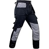 Notus Men’s Work Casual Tactical Cordura Knee Carpenter Construction Utility Cargo Work Trousers Pants