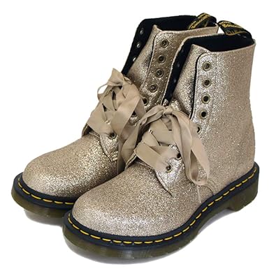 dr martens pascal glitter pale gold