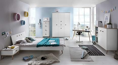 Lifestyle4living Jugendzimmer Komplett Set Jungen Madchen Jugendzimmermobel Kinderzimmer Kinderzimmermobel Jugendmobel Kindermobel Kleiderschrank Bett Amazon De Baby Jugendzimmer Möbel Komplett