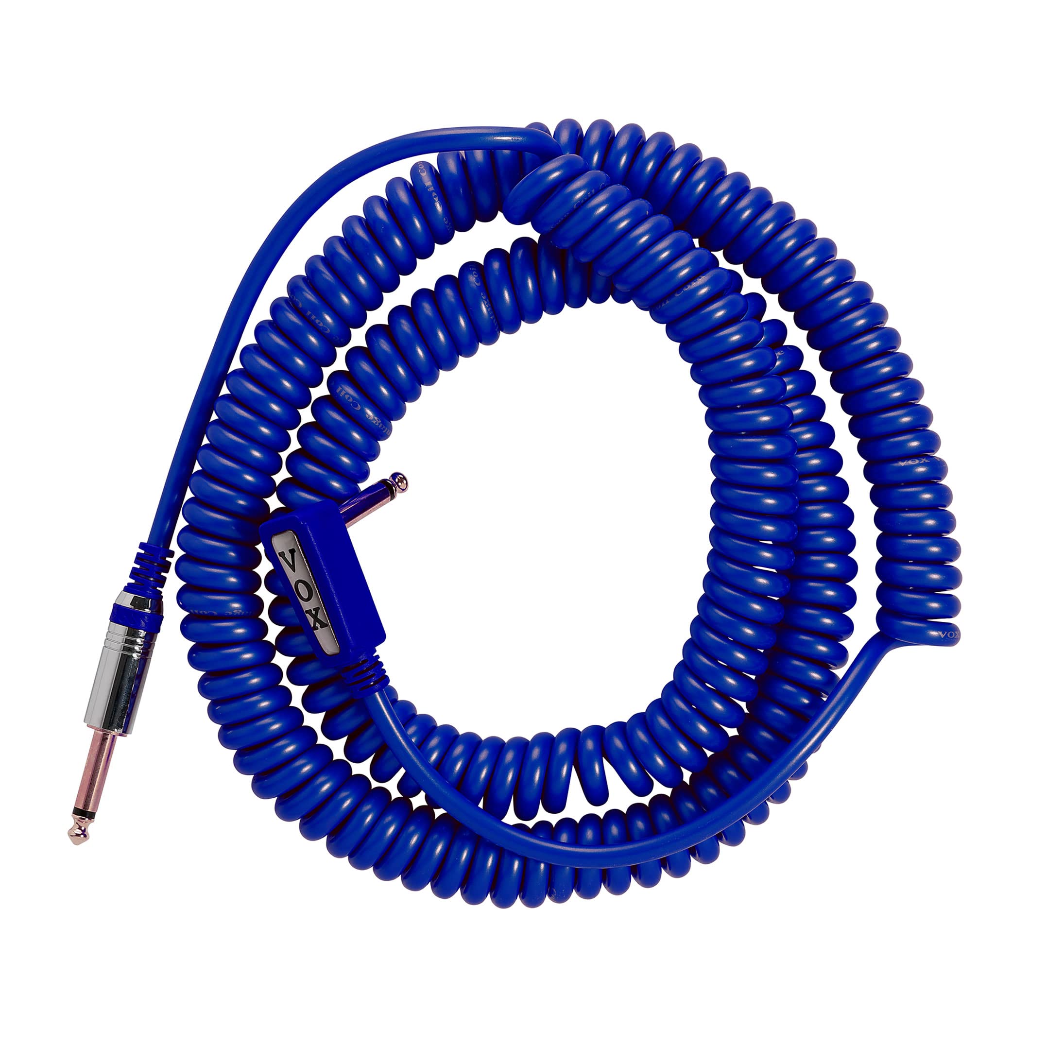 Vox VCC090 Blue Coiled 1/4" Cable with Mesh Bag, 29.5'