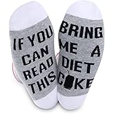 TSOTMO 2 Pairs If You Can Read This Bring Me a Drinks Scoks (Grey Diet)