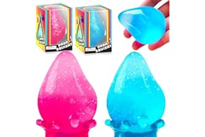 WAZIBO 2 Packs Dream Squishy Drop Stress Balls for Adults Fidget Toys Adults, Fidgets Silicone Sensory Toys for Kids Autism, ADHD, Sensory Stress Relief Toys Birthday Day Gifts (Blue Pink)