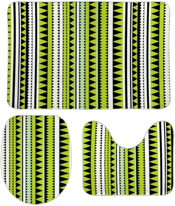 RedBeans Rutschfeste Badematte, 3-teiliges Flanell-Badezimmerteppich