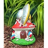 Gnometastic Gnomes UFO Alien Gnome Statue, Funny Garden Gnomes Outdoor Decorations for Yard Patio Lawn Funny UFO Alien Decor and Fairy Garden Accessories, 8.85in UFO Gnome Crash Landing