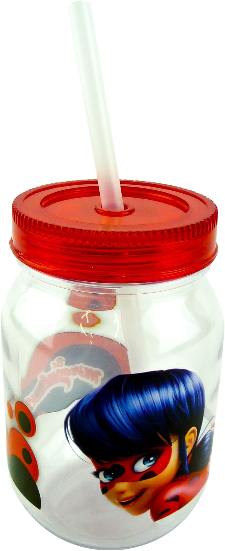 Catchy Children's Miraculous Ladybug Mason Jar Tumbler Cup With Straw …