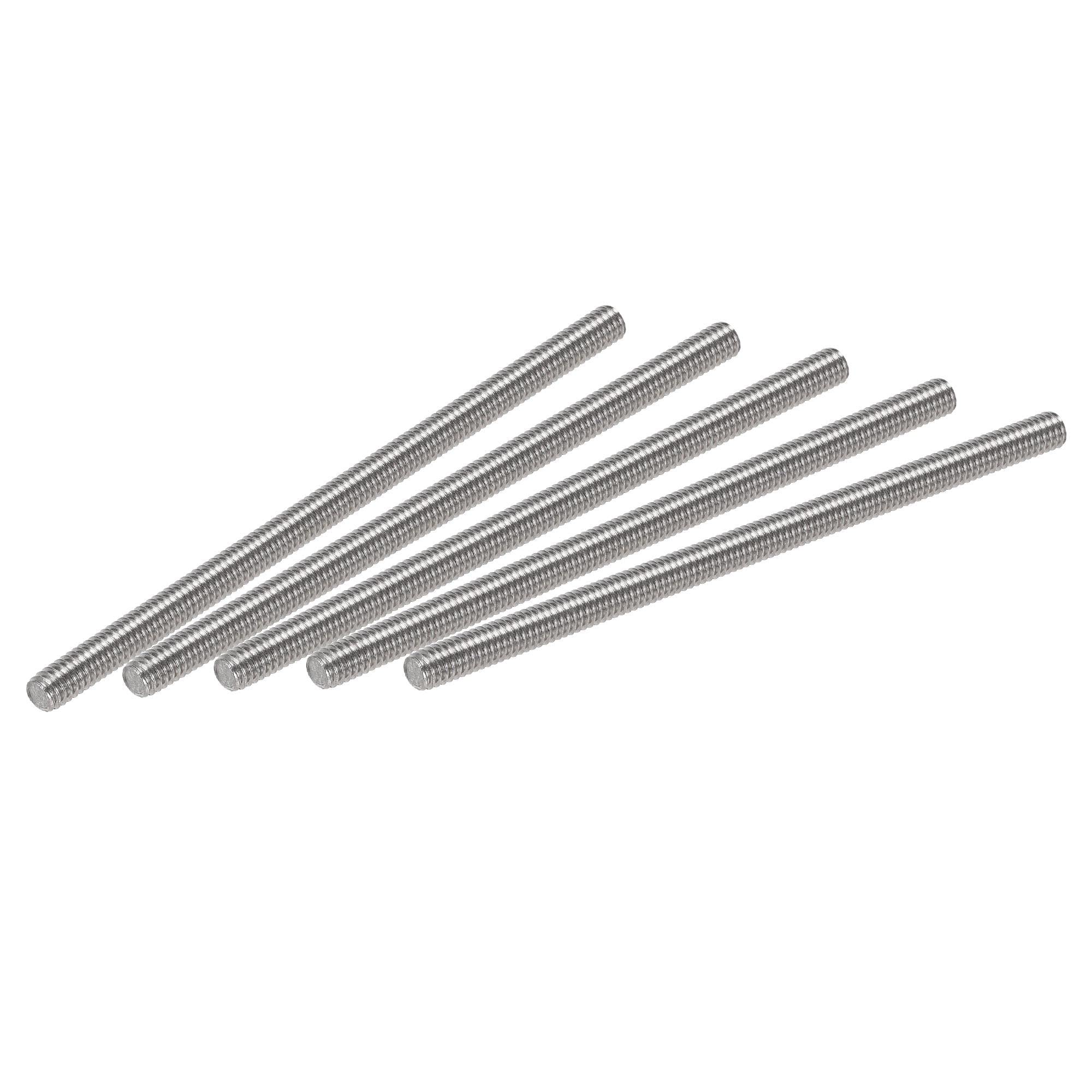 uxcell 5Pcs M4 x 90mm Fully Threaded Rod 304