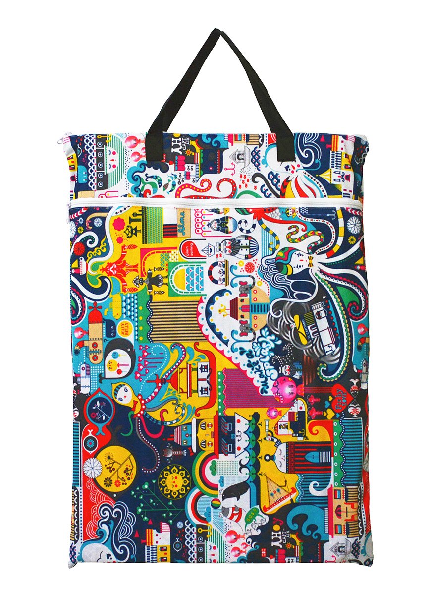 Large Hanging Wet/dry Cloth Diaper Pail Bag for Reusable