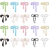 COGCHARGER 20Pcs 10 Style Bow Charms for Jewelry Making Bulk Cute Bowknot Charms Alloy Enamel Pendants for Bracelet Necklace Earring DIY Supplies