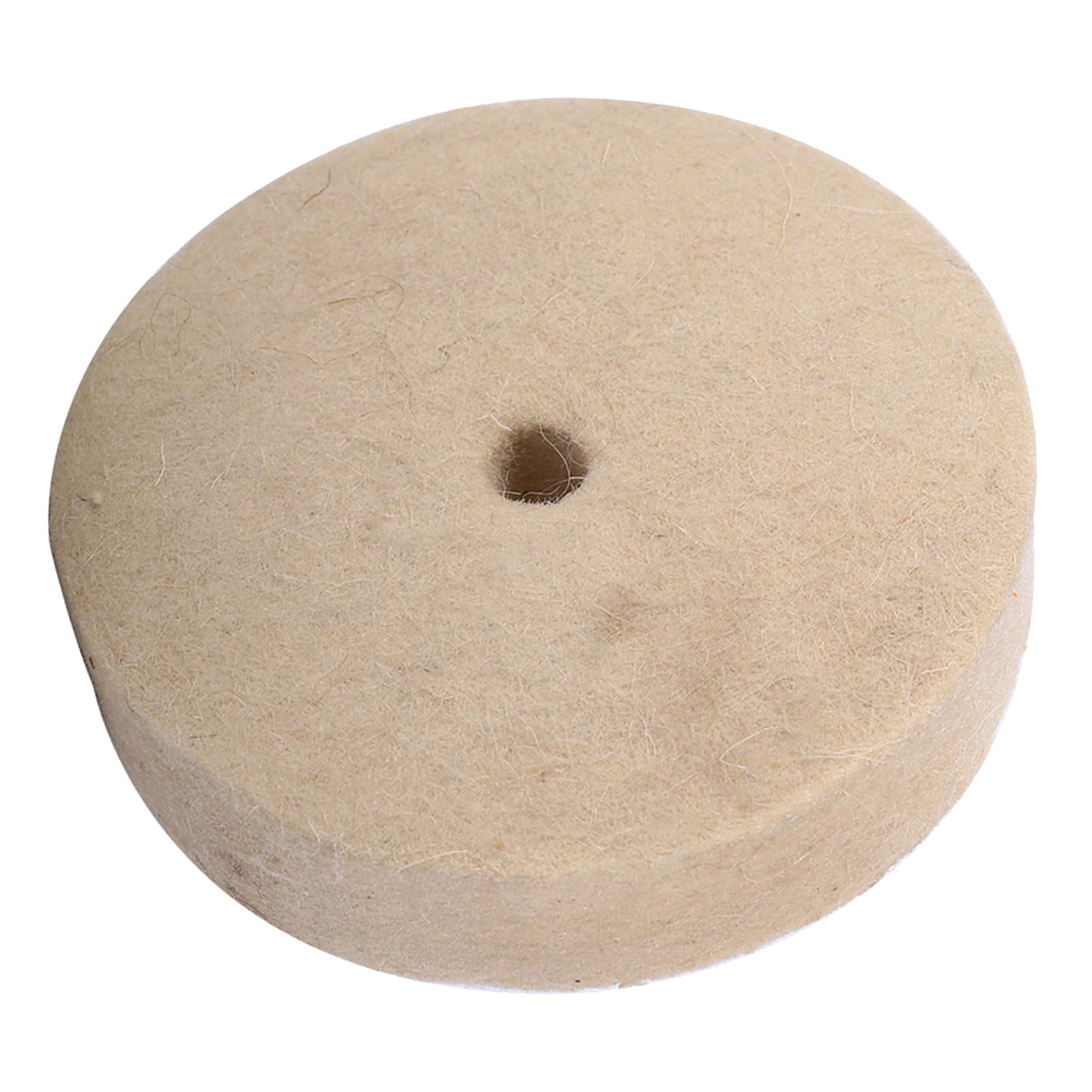 Garosa 4" Beige Wool Felt Polishing Wheel for Buffing Grinding Soft Felt Polisher Disc Pad Compressed Wool Fabric Round Wheel 100x25mm
