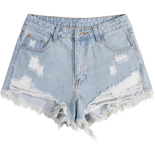 thumbnail image 2 of Verdusa Women's Distressed Denim Shorts - Low Rise Ripped Jean Shorts With Pockets 2 of 13
