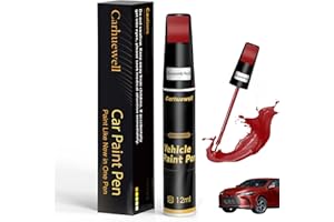 CARHUEWELL Red Touch Up Paint for Cars, Auto Car Paint Touch Up Paint Pen for Deep Scratches, Car Scratch Repair Pen, Quick and Easy Solution to Repair Minor Automotive Scratches (Burgundy Red)