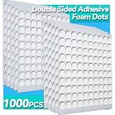 Tikfoam 1000Pcs Double Sided Adhesive Foam Dots for Craft, Card Making | 2mm and 1mm Thick Tape for Marked Candles, Scrapbook