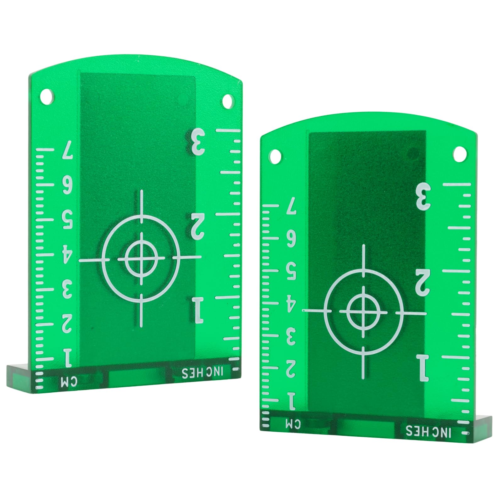Laser Targets, 2Pcs Magnetic Target Plate with Stand, Magnetic Floor Laser Target Plate Card Level Plate for Green Laser Level, for Enhancing The Visibility of Green Laser Lines