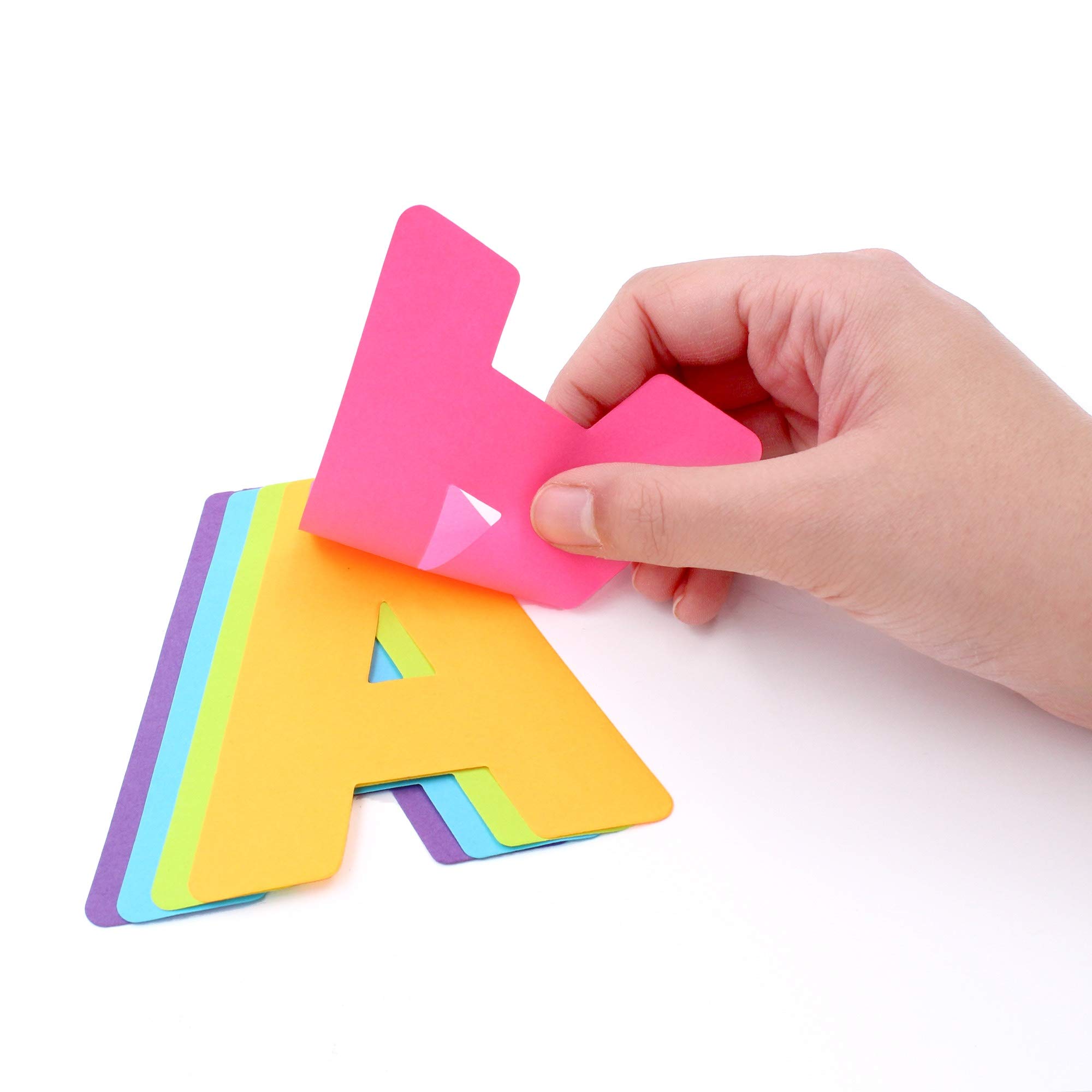 ArtSkills Poster Letters 2.5” Paper Letters for Poster Board Projects, Classroom Bulletin Boards, Sign Making Supplies, Neon, 335 Pieces