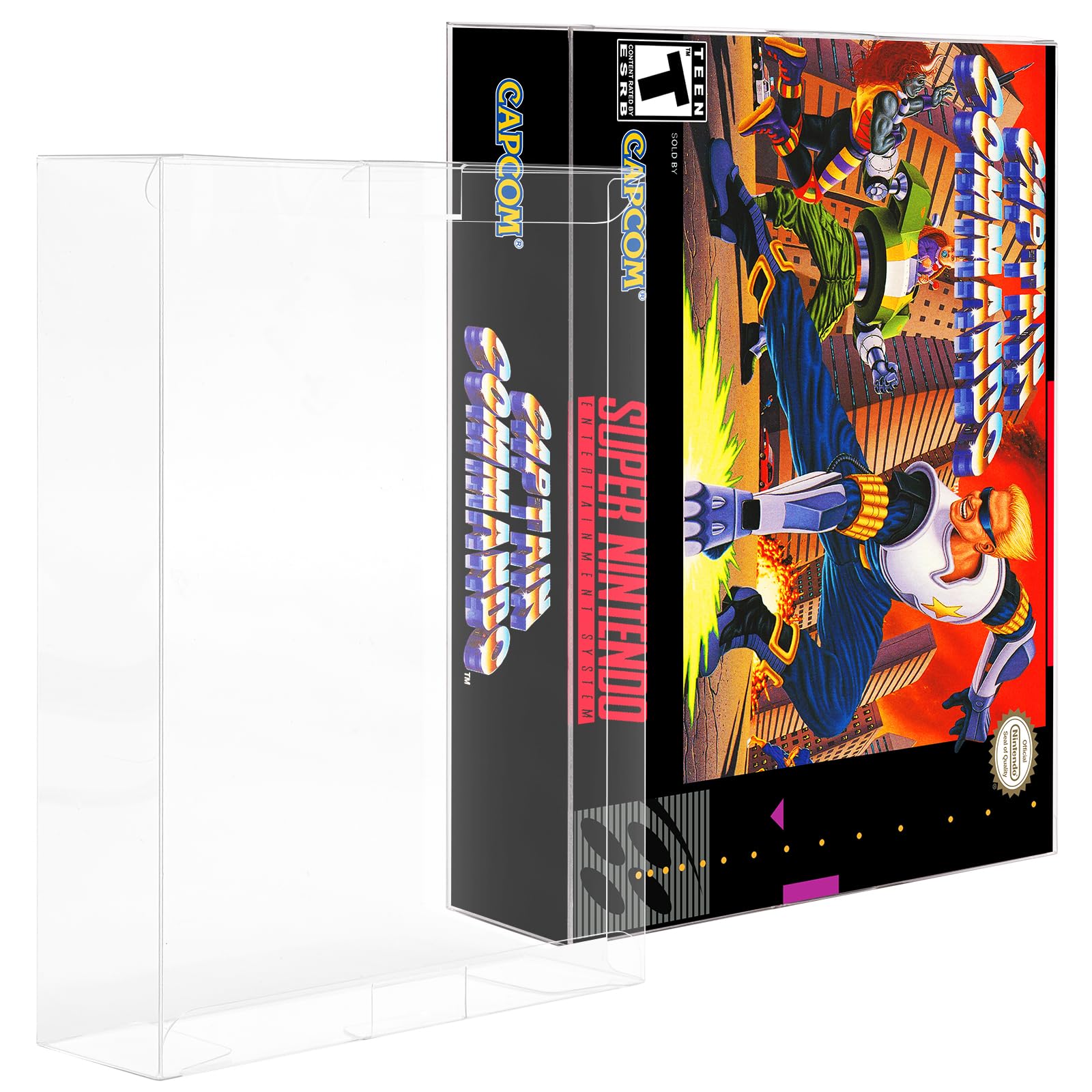 YOYOBUBU 15 Pack Video Game Protector for SNES & N64 Game Boxes – Clear Plastic Sleeve Cover – 0.35mm Rigid PET – Dustproof, Scratch-Resistant, Crystal Clear Display