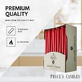 Price's Candles Tapered Dinner Candles Red Unscented 50 Pack 7 Hour Burn view 4