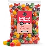 Hard Candy Bulk Assorted - 5 Pounds Fruit Flavored Candies Individually Wrapped - Nostalgic Old School Candy Barrels - 340 Pieces