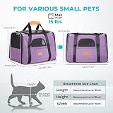 Morpilot Cat Carrier Airline Approved Top Opening Portable Bag 6.3kg Purple view 4