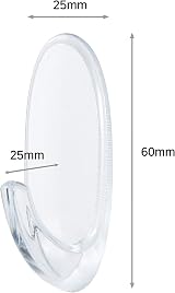 Command Clear Medium Hooks 2 Hooks + 4 Outdoor Strips 900 g Damage-Free view 2