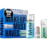 Milk Makeup Mini Must-Haves Set &ndash; Vegan + Cruelty Free | 12HR Face Primer .33oz + 12HR Setting Spray 1.69oz and Multi-Use Cream Blush Stick + Lip Color in Werk (Dusty Rose, 0.10oz)