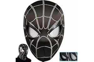 DCKENGO Halloween Hero Mask with Moving Eyes, Realistic Role Play Mask Costume for Cosplay, Birthday Gift for Big Kids/Adults