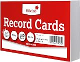 Silvine 5x3 White Record Cards Plain 100 Pack Ref 753 127 x 76mm view 3